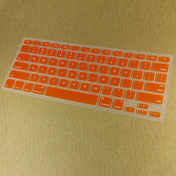 For Apple Macbook Pro Retina 13" 15" 17" inch color Protector Cover Silicone Keyboard Skin Cover Film For Mac book Air 13.3: orange