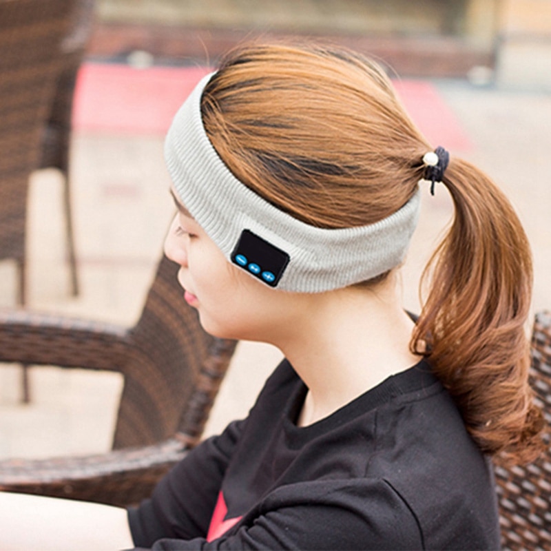 Bluetooth muziek hoofdband yoga haarband gebreide slaap hoofdtooi oortelefoon speaker oortelefoon