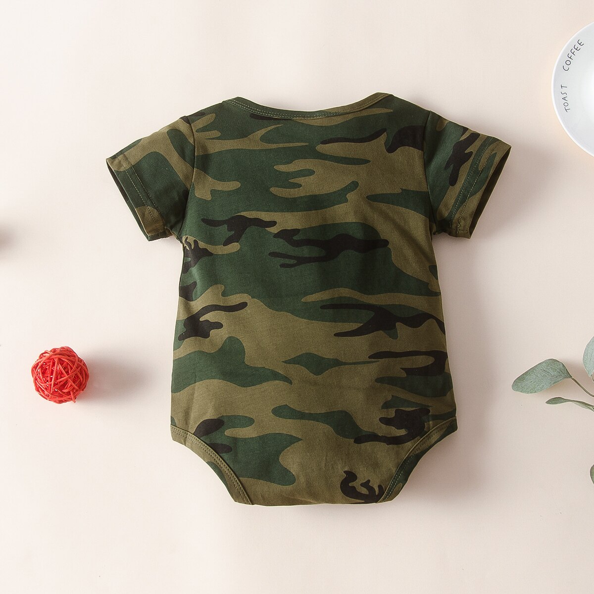 0-24M Newborn Infant Baby Boys Girls Bodysuits Camouflage Print Short Sleeve Jumpsuits Summer Outfits