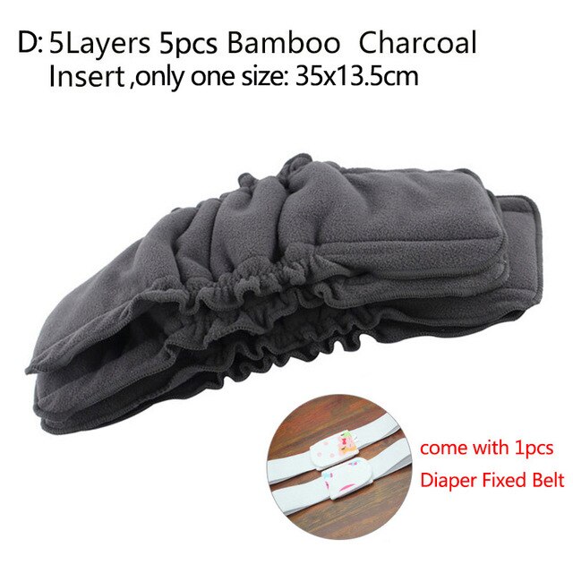 100% Cotton Baby Diaper Inserts 10 Layers Washable Cloth Diapers for Newborns Children 5/10 pcs Reusable Nappies Liners: B-5pcs / S for newborn 0-6