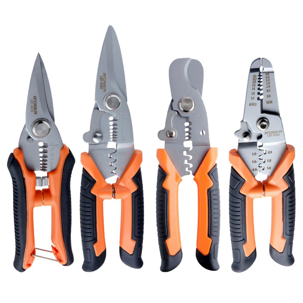 Multi-function Scissors Crimping Pliers Wire Stripper Wire Cutter Electrician Crimper Cable Cutter Automatic Wire Stripper