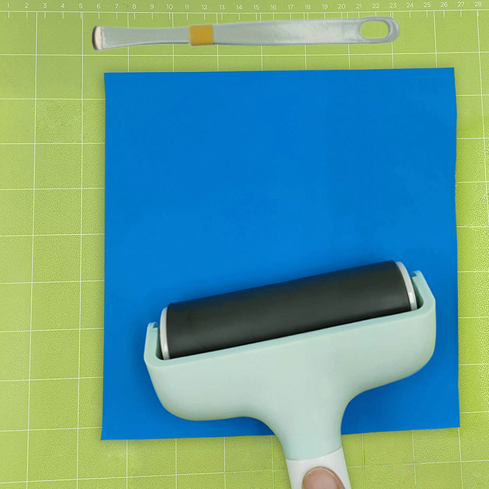 2 pièces Brayer rouleau et tapis pince à épiler dissolvant ensemble artisanat estampage Brayer outils pour Cricut/Silhouette/Brother artisanat impression
