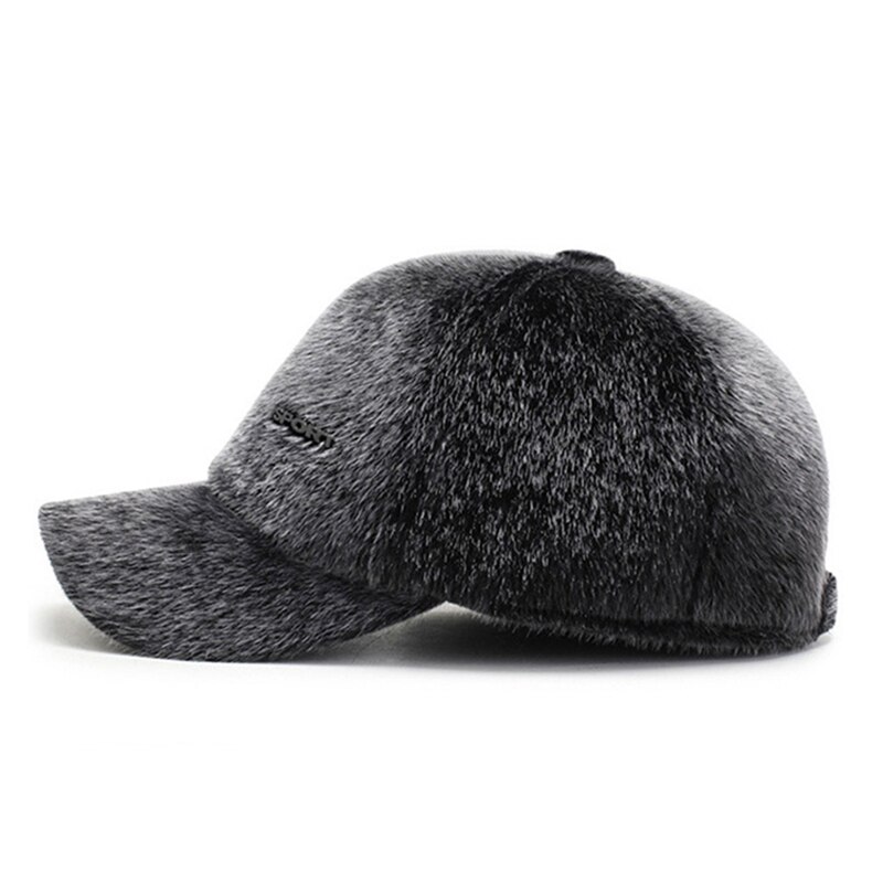 Gorros de piel sintética con orejera para hombre, gorro de bombardero de terciopelo grueso y cálido para Día de la nieve, invierno y otoño, L5
