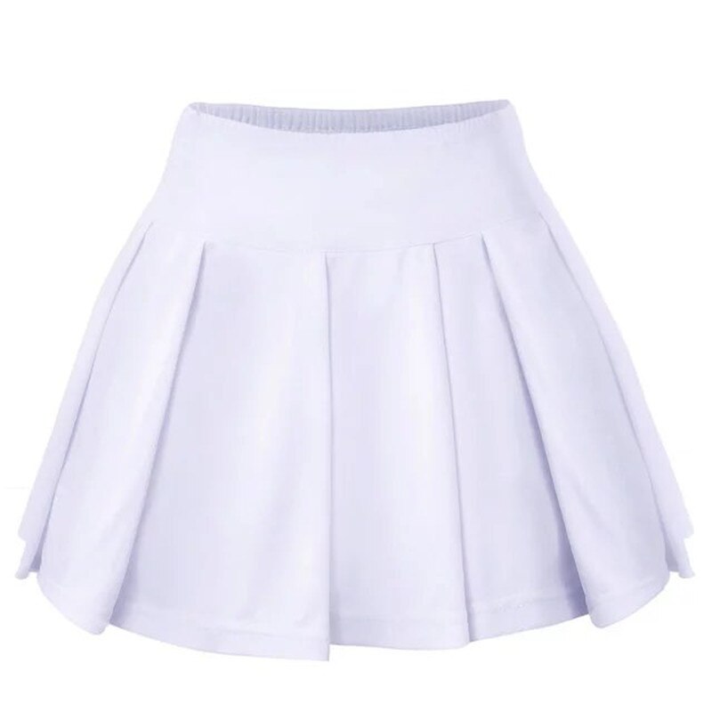 ZMSM Women's Knit Pure Baseline Tennis Skirts Solid Breathable Quick Dry Sports Training Cheerleading Badminton Skirts NM036