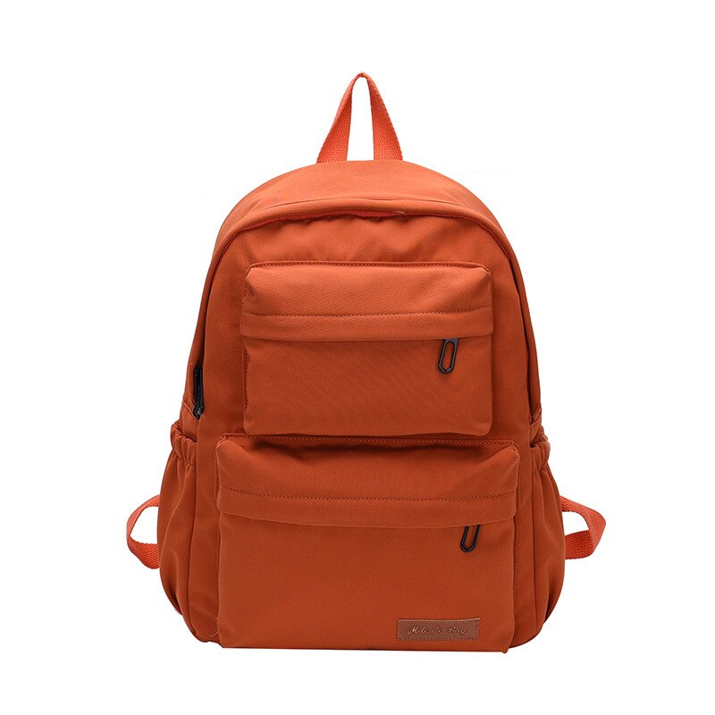 Swimming Bag Waterproof Wear-resistant Large Capacity Korean Style Woman Canvas Backpack: Orange