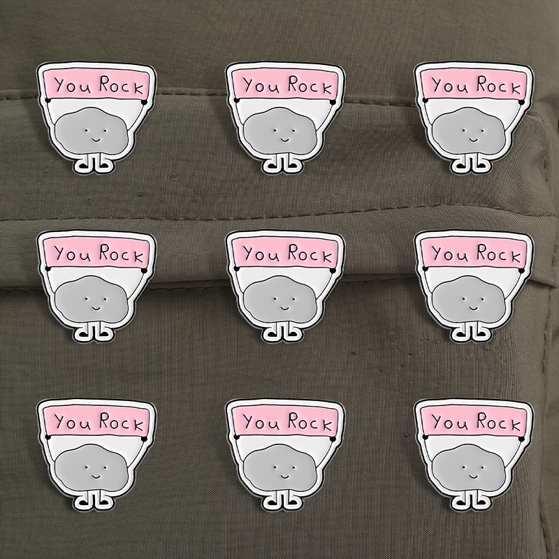 9 stks Cartoon You Rock Badge-Leuke Zinklegering Emaille Broche-Kraag Pin Accessoires-Shirts, Truien, Rugzakken, Mode Accessoires: Default Title