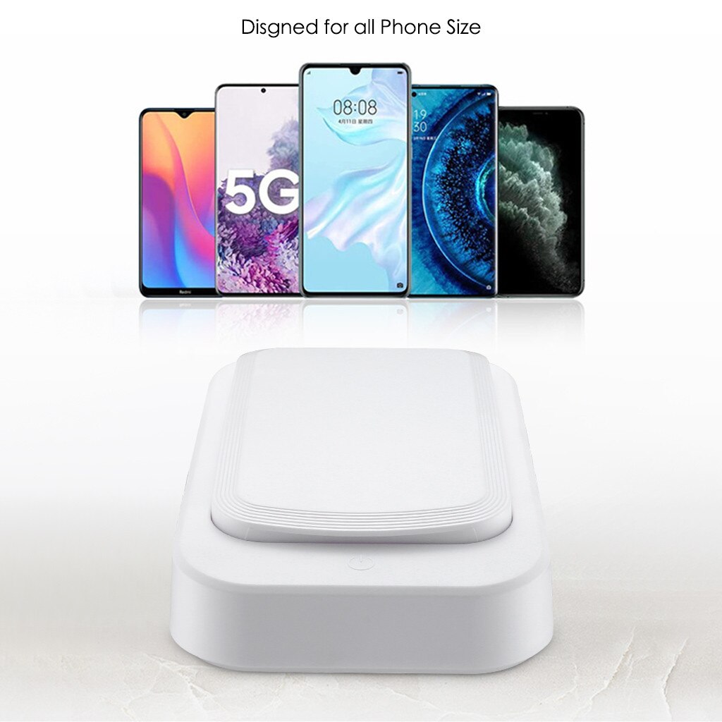 Bärbar uv-sterilisatorbox trådlös laddningsbox för mobiltelefon usb uv-ultraviolett sterilisator hushålls uv-sterilisatorer #g40