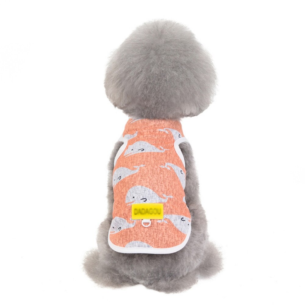 Letnia kamizelka chłodząca drukowanie delfinów odzież dla psów mała kamizelka dla psów koszulka letnia oddychająca odzież dla szczeniąt chihuahua