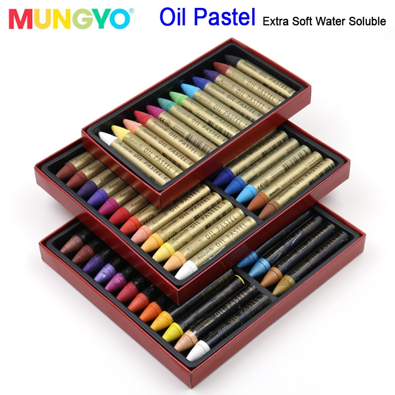 MUNGYO-aceite soluble en agua para artistas de la serie MAO, Pastel, 12/24 colores, seguridad y no tóxico
