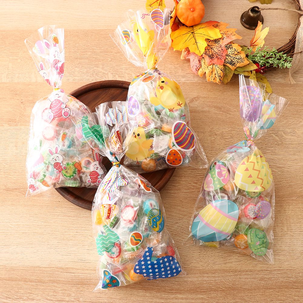 Jaar Woondecoratie Paaseieren Konijn Biscuit Zakken Pasen Snoep Zakken Gelukkig Pasen Snoep Behandelt Zak