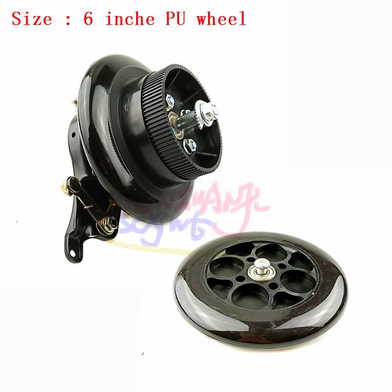 Rueda de PU de 6 pulgadas para patinete eléctrico, rueda de 140mm, Fácil plegado, patinete eléctrico, bicicleta, parte delantera y trasera para niños: Front and rear wheel