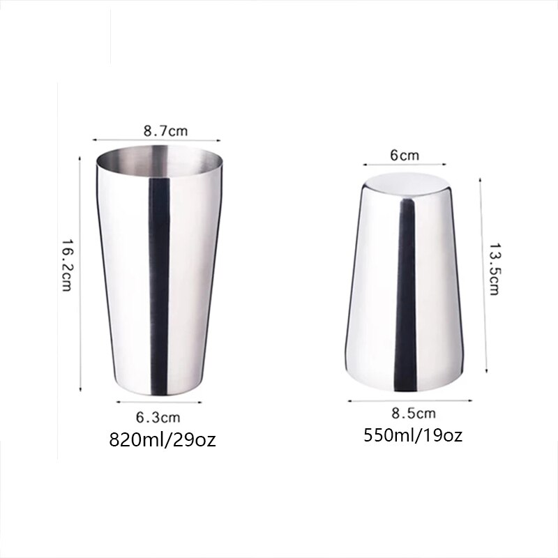 Coctelera Boston de acero inoxidable, taza de lata, coctelera para barman, coctelera para barman, bebida para , Bar, herramienta para Bartender 29Oz/19Oz