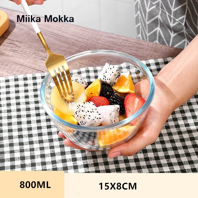 Cuencos de mezcla transparentes, Bol para almacenar recipiente para alimentos de cocina, ensaladas, cuencos para huevos, tazón de cocina de alta capacidad: C  800ML