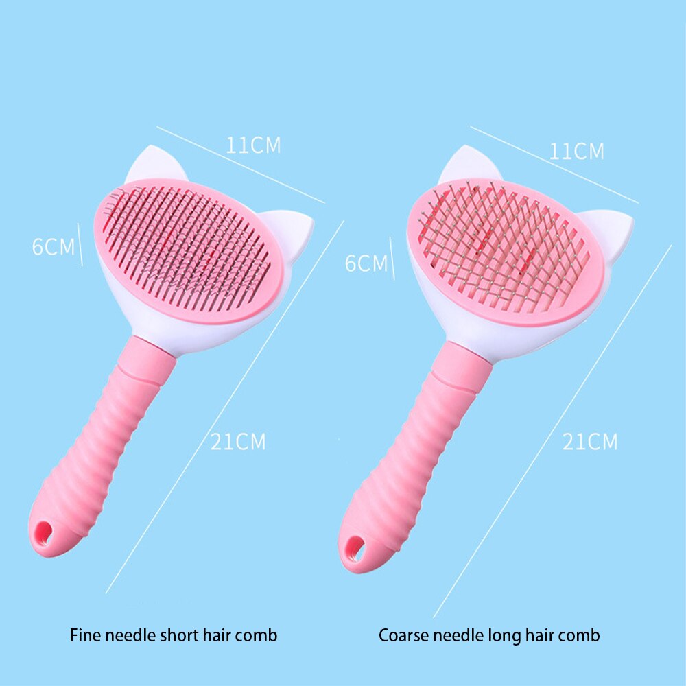 Pet Grooming Borstel Zelfreinigende Slicker Brush Kat Hond Haar Kam Ondervacht Tangled Haar Massages Deeltje Huisdier Kam Hair Cleaner