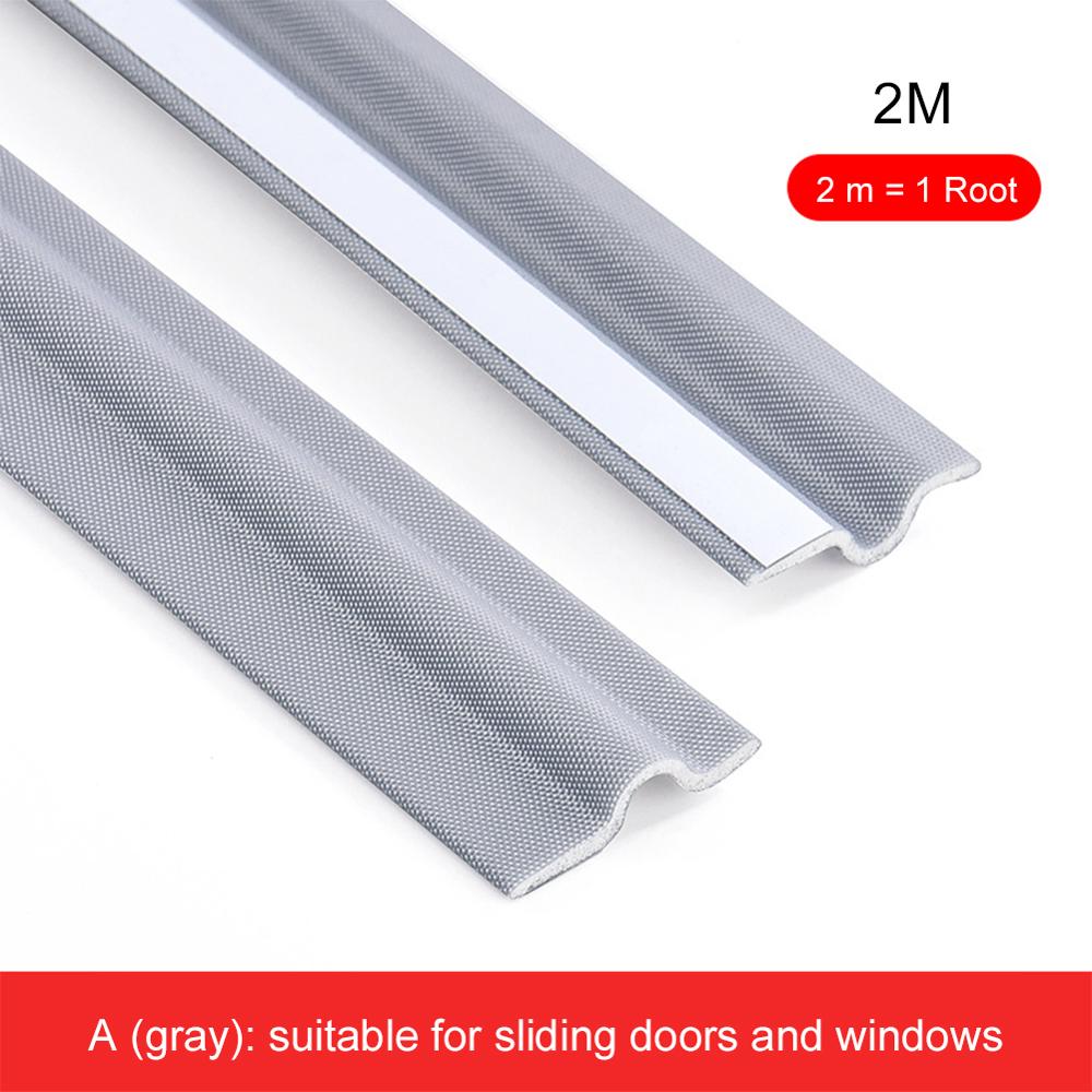 2M Pu Foam Strip Foam Seal Tape Self Adhesive Door Weather Stripping Insulation Foam Window Insulation Tape Waterproof Windproof: Gray