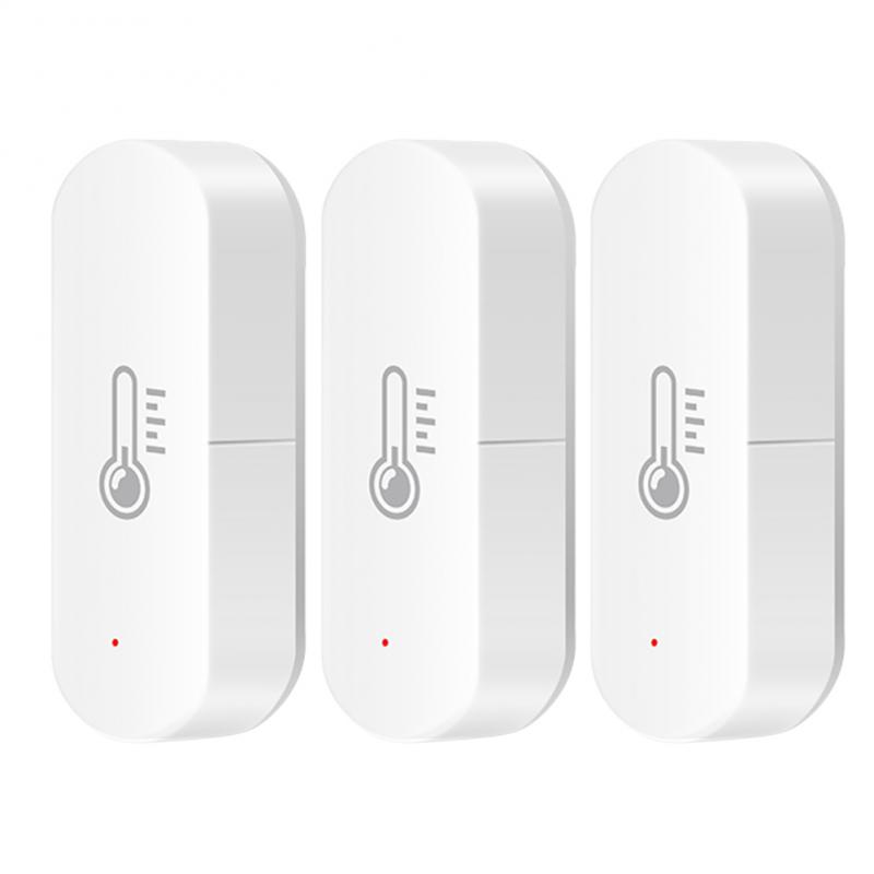 Tuya ZigBee Smart Home Temperature And Humidity Sensor Works With Alexa Google Assistant And Tuya Zigbee Hub Battery Powered: 3 pcs