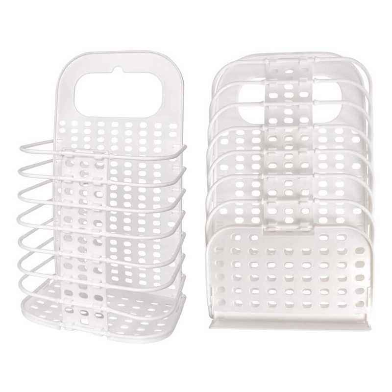 2 Stuks Opvouwbare Wasmand Met Handvat Opknoping Draagbare Opvouwbare Slim Wasmand Vuile Kleren Wasmand Stand Wasserij: Default Title