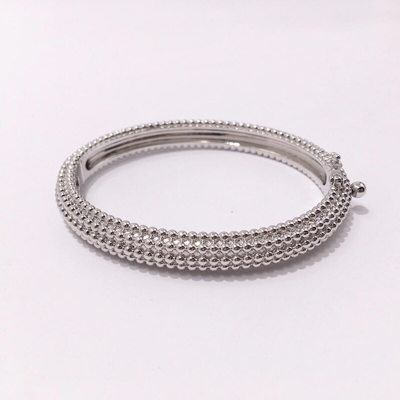 Best selling personality popular bracelet beautiful round natural jewelry for lovers Bangles: silver