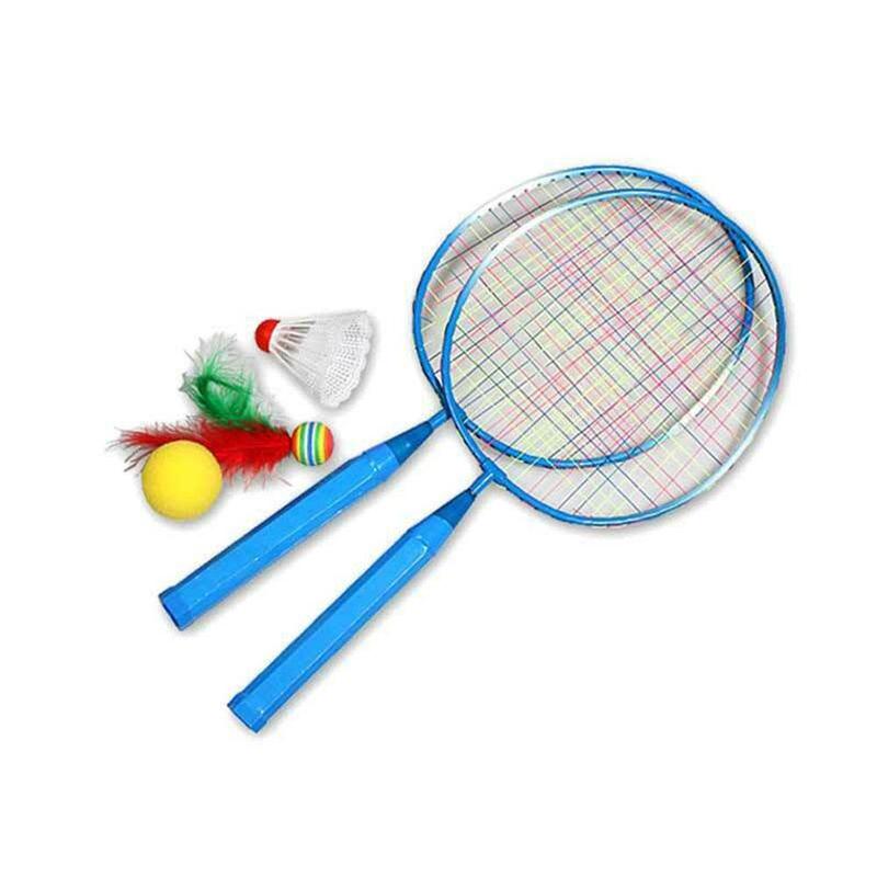 1 par de raquetas de bádminton para niños, para interior y exterior, conjunto de bádminton para jugar, raquetas de deporte más ligeras D7S3: Blue