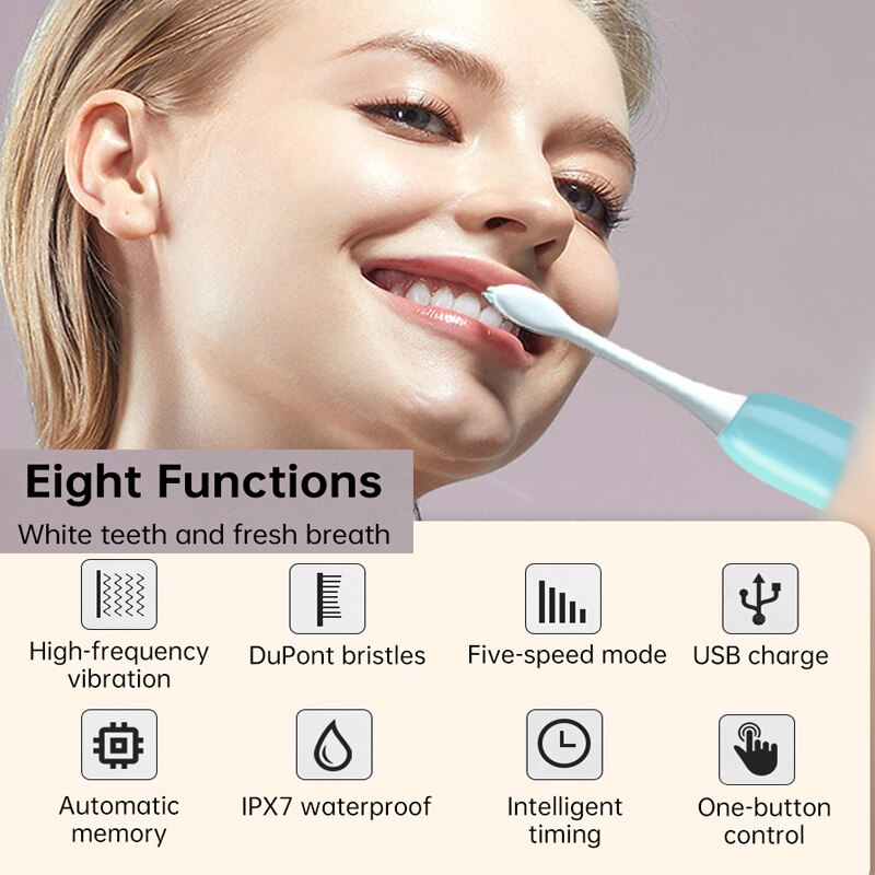 Electric Toothbrush Battery Power Washable Whitening Relax Teeth Brush Ultrasonic Electric Toothbruth USB Rechargeable Adult