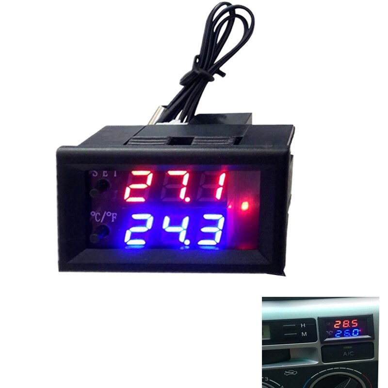 Dc 12V Micro- Computer Electronic Thermostat Temperature Controller Switch Adjustable Digital Led Display ligent