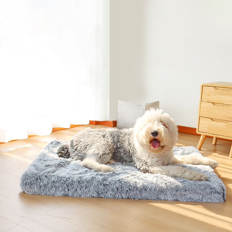Large Dog Bed Mat Memory Foam with Removable Ultra Soft Plush Cover Orthopedic Dog Bed Pet Mats Cushion for Small Large Dogs
