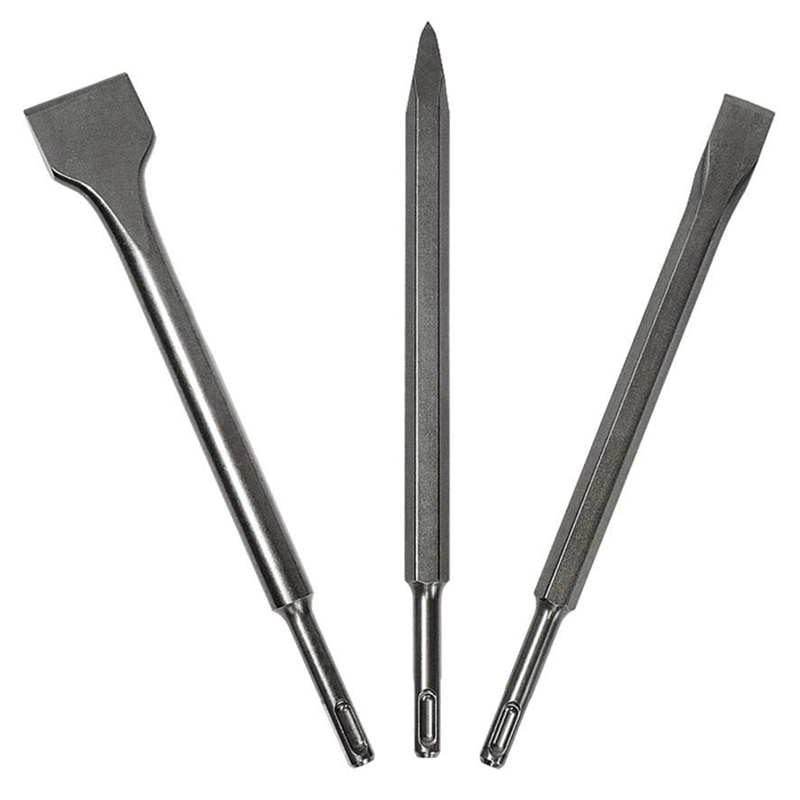 Meißel Set 3-Stück Sds-Plus: Spaten Meißel, Flache Meißel, Punkt Meißel/Universell Anwendbar