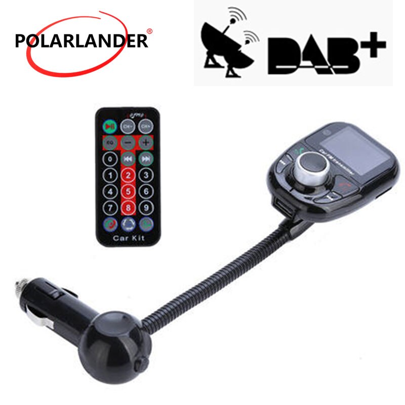 LCD Display TF USB Bluetooth Antenna Charging Ports Car Kit MP3 Player FM Transmitter Hands free Digital DAB/DAB+ Receiver