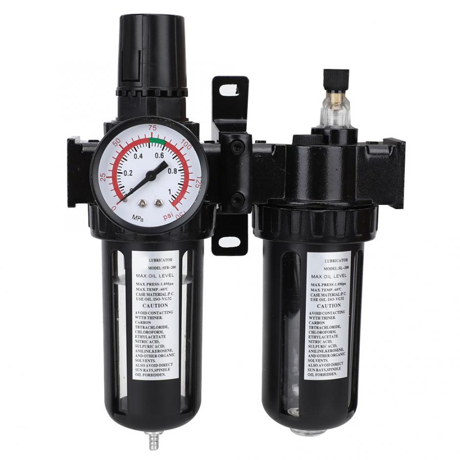 SFC2000 Wasser Öl Separator Luft Kompressor Falle Filter Regler Öl Öler Feuchtigkeit Filter Automatische Ablauf 0.1 ~ 1Mpa Einstellen
