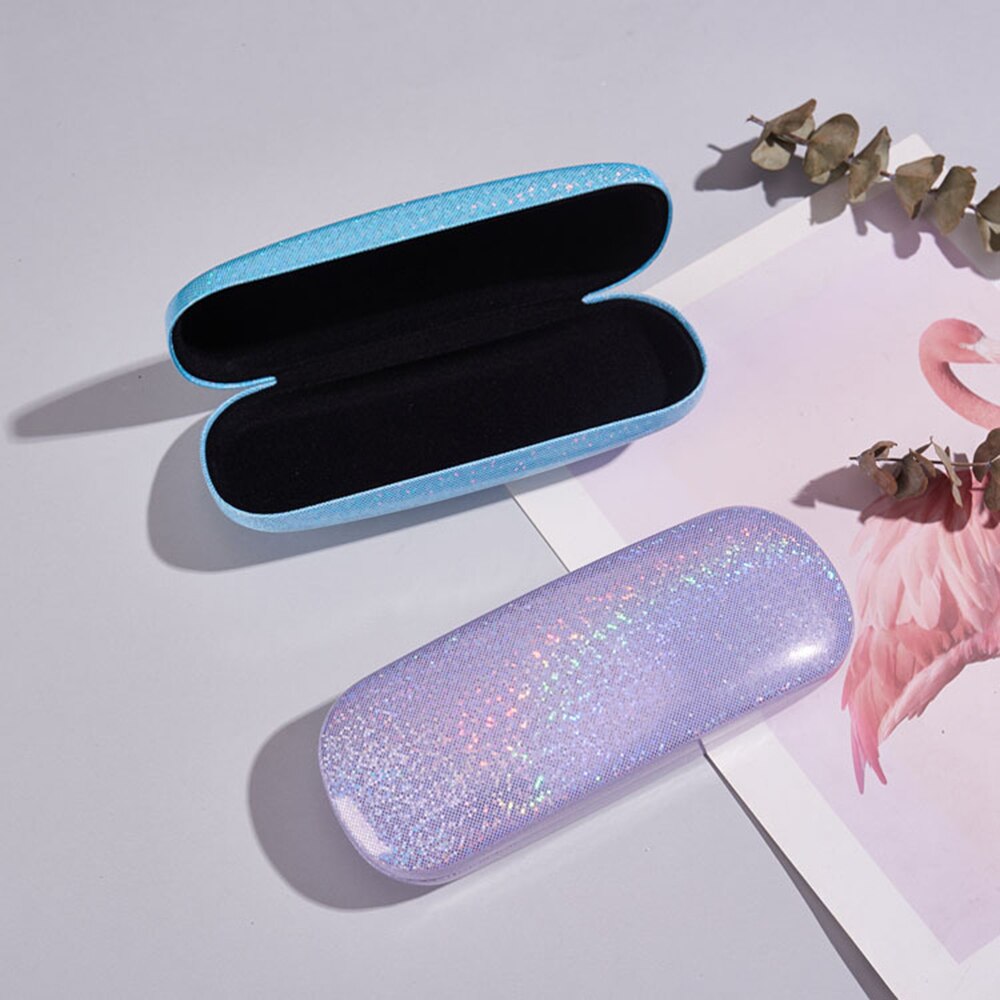 Pu Bril Case Lenzenvloeistof Doos Bescherming Bling Student Meisjes Eyewear Zonnebril Opslag Containers Voor Vrouwen
