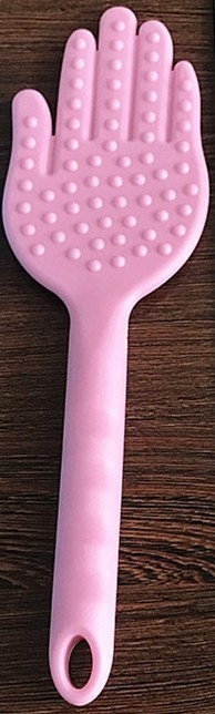 Kieselsäure Gel Meridian klopfen Platte Gesunde klopfen Palme Palme Typ Ältere Massage Fünf Finger Masaj Aletleri Masage Quiropraxia T3064XBE: Neu 300x86mm Rosa