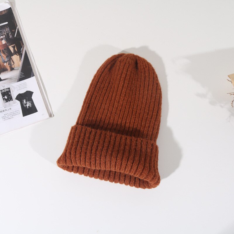 Mltbb Wol Winter Hoeden Voor Vrouwen Solid Candy Kleur Breien Mutsen Hoed Vrouwelijke Zachte Kpop Stijl Skullcap Meisjes Bonnet gorro