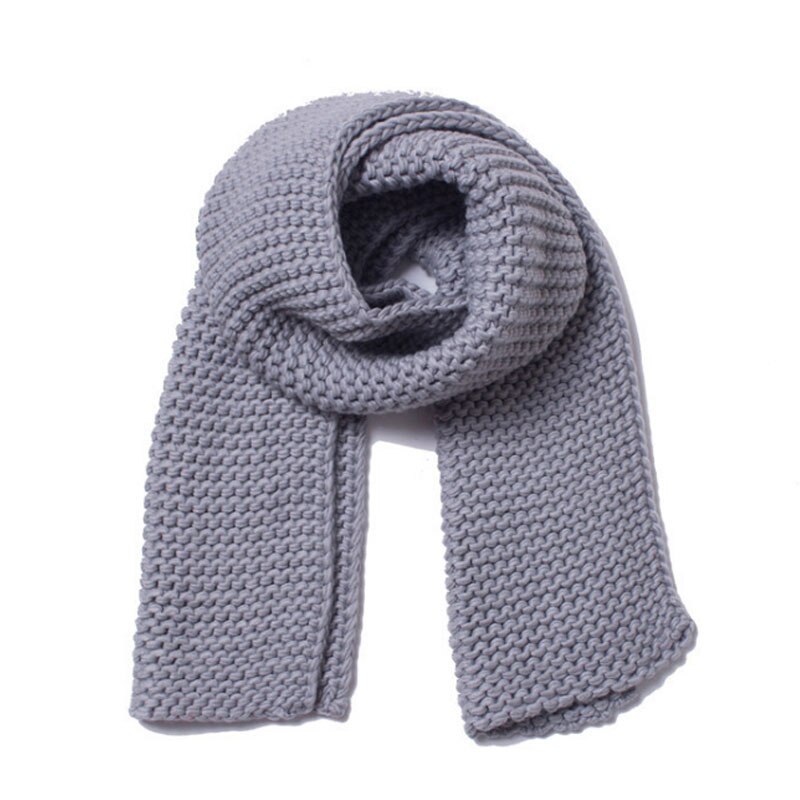 Effen dikke wollen sjaal voor dames, winter dikke warme sjaal, gebreide sjaal voor dames, handgemaakte lange sjaals, halsdoek: Grijs