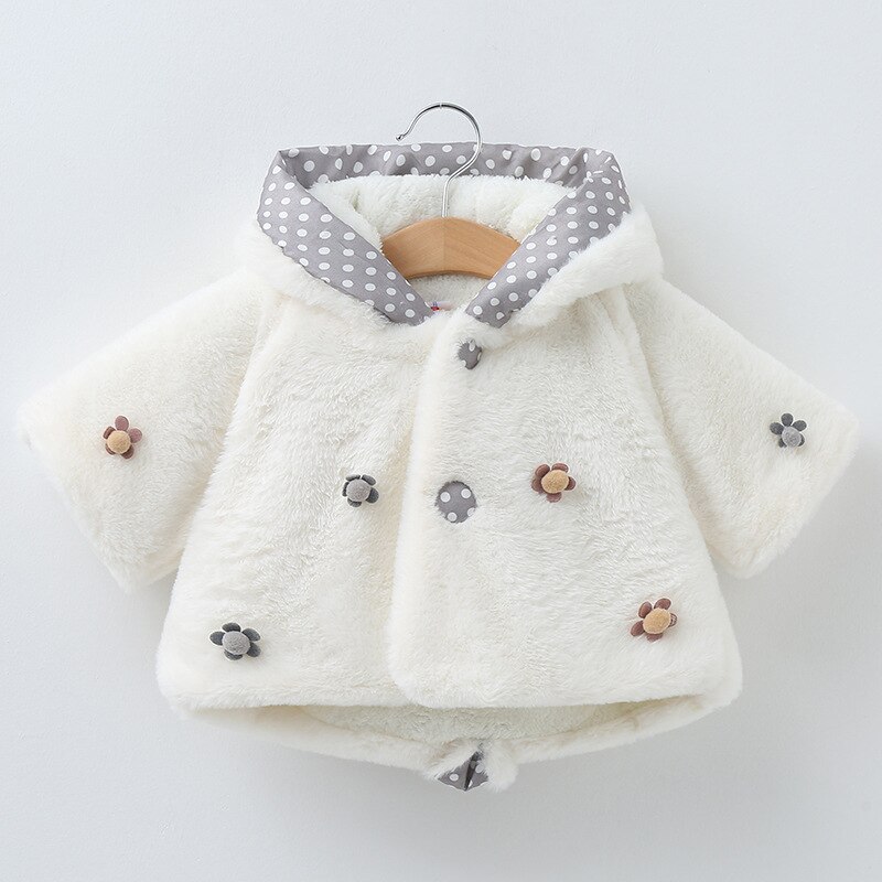 Herbst Winter Warme Neugeborenen Baby Mädchen Kleidung Niedlichen Kaninchen Ohren Plüsch Baby Mantel Schneeanzug freundlicher Jacke Art Mit Kapuze Oberbekleidung Mantel
