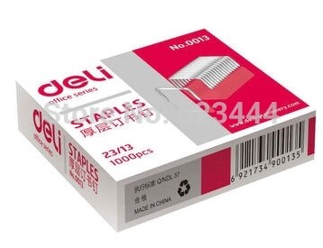 Deli 0013 grapas 23/13 pesado deber básico de alta genérico grapas 1000 unids/caja