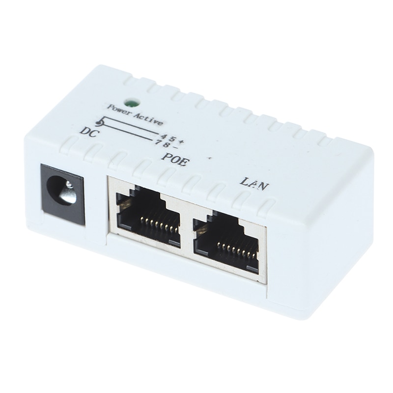 10/100Mbp 12V - 48V Passieve Poe Injector Splitter Wall Mount Adapter Voor Ip Camera Voip Telefoon netwrok Ap Apparaat Netwerken