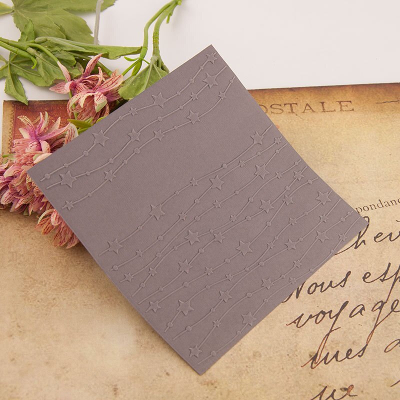 Embossing Folder Plastic Template Die Cutting Scrapbooking Card Christmas EM179 Five-Pointed Star Series