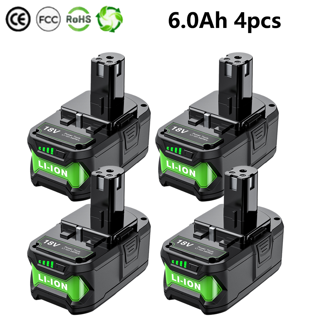 Voor Roybi P108 Batterij 6000mAh Met 6A Dual Charger Vervangende Batterij Voor Roybi 18V EEN Systeem P102 P103 P104 P105 P107 P109