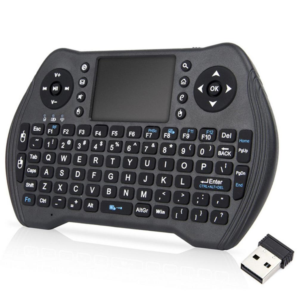 USB i8 Mini Wireless keyboard English Russian Arabic black Air Mouse 2.4GHz Wireless Keyboard Touchpad Handheld for TV Box PC
