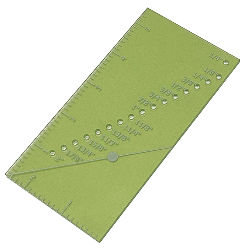Acrylic Sewing Ruler DIY Allowance Ruler Perforated Seam Measuring Tool Quilting Perforated Seam Measuring Tool Sewing Ruler: green