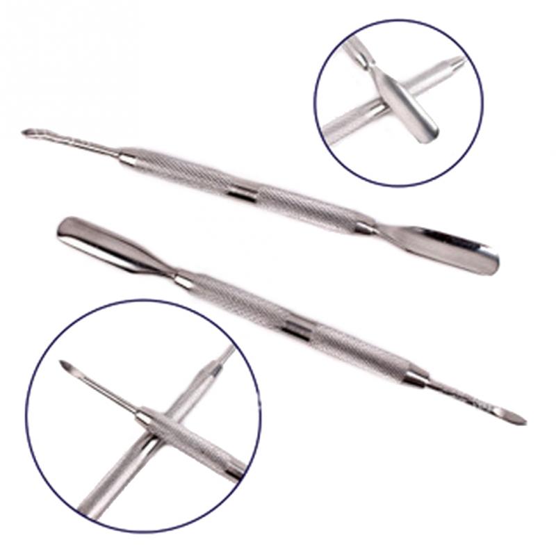 Herramientas para clavos de acero inoxidable cutícula cuchara de empuje removedor de manicura o pedicura herramienta de cuidado cutícula cortador monitores de salud