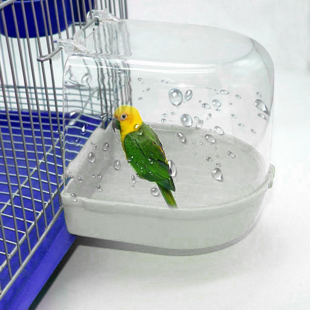 Bañera de Baño de aves para loros, suministros de baño para loros, bañera de Baño de aves, jaula, suministros para mascotas, Baño de aves de ducha, contenedor de pie