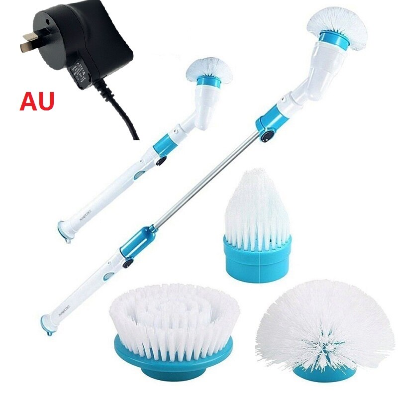 Brosse de nettoyage électrique Turbo, nettoyeur étanche, charge sans fil, salle de bain, cuisine, ensemble d&#39;outils de nettoyage, directe: AU
