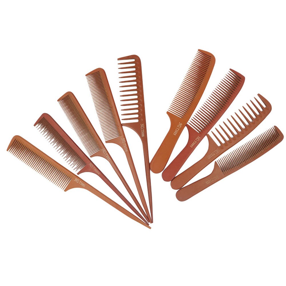 11 Style antistatique peignes de coiffure emmêlés brosses à cheveux droites filles queue de cheval peigne Pro Salon de coiffure outil de coiffure