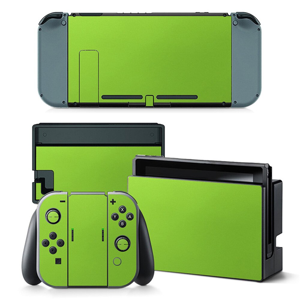 Beschermende Voor Nintendo Switch Vinyl Decals Voor Nintendo Switch Skin Stickers Leather Look Leather Skins: green