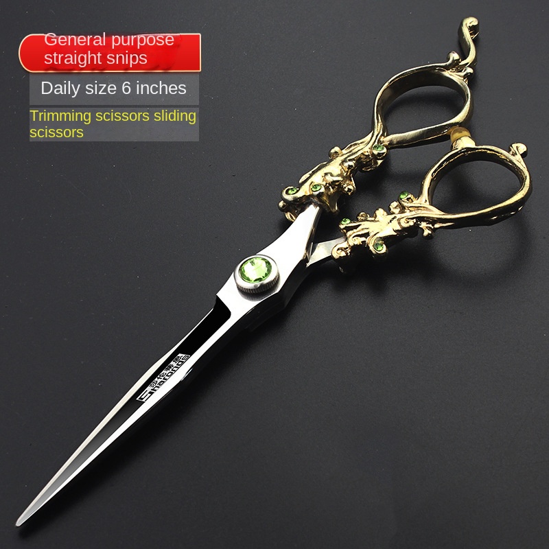 Vintage Hairdressing Scissors 6 Inch 7 Inch Hairstylist Special Flat Scissors Dental Scissors Combination Haircutting Sets: Pink