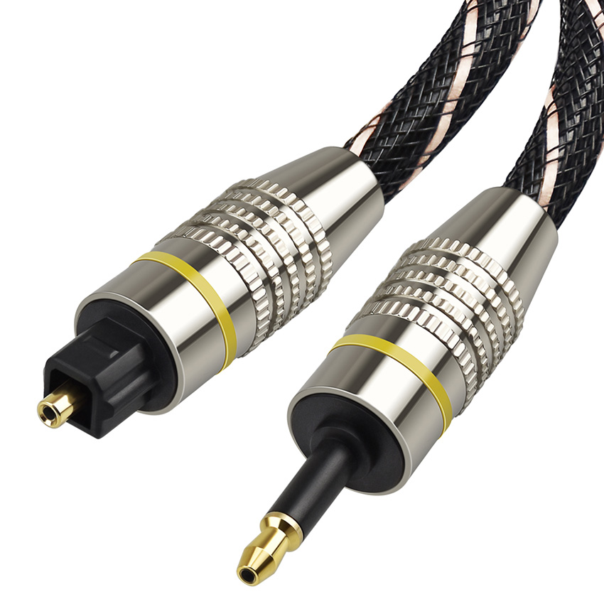 EMK Toslink to Mini Toslink Cable 3.5mm Digital Sound SPDIF Optical Cable 3.5 to Optical Audio Cable Adapter 1m 15m: 60HB / 15m