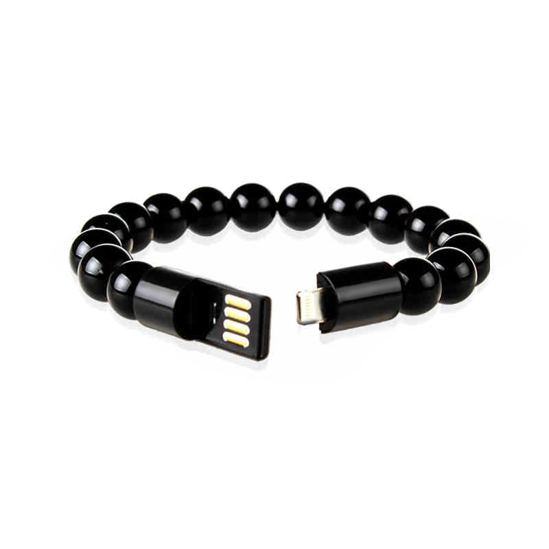 Beaded Charger Bracelet Portable for Android Type C Charging USB Connector Cable GK99