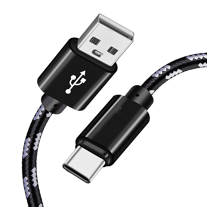 Kabel USB typu C do Xiaomi Redmi Note 7 Mi 9 szybka ładowarka synchronizacja danych kabel USB C do Samsung Galaxy S10 S9 A7 A8 2018 2M 3M długi: Black / 0.25 m