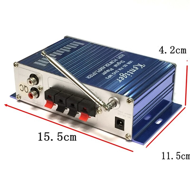 502 Small Power Amplifier computer speaker USB card display radio small power amplifier MP3 FM AUX 12v computer desktop sound